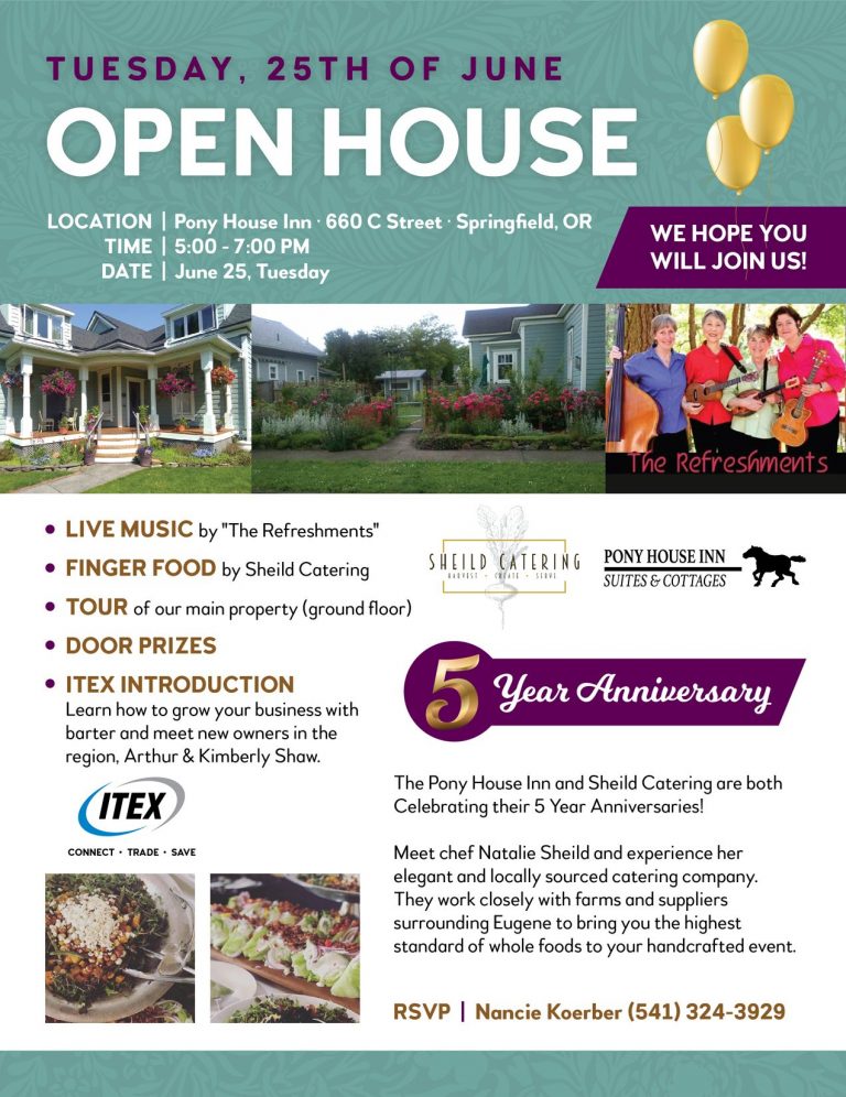 Pony House Inn & Shield Catering Open House - Springfield Bottom Line